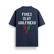 Forex Girlfriend Navy Oversized 240 GSM Tee