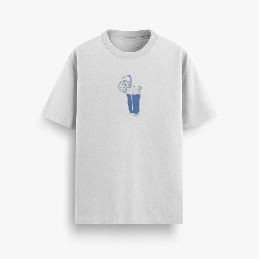Malibu Juice Club Off White Oversized 240 GSM Tee
