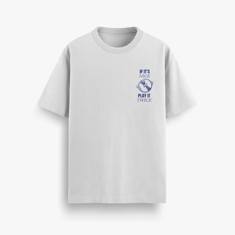 Play It Twice White Tee