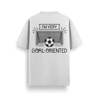 Goal Oriented Run White Oversized 240 GSM Tee