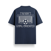 Goal Oriented Run Navy Oversized 240 GSM Tee