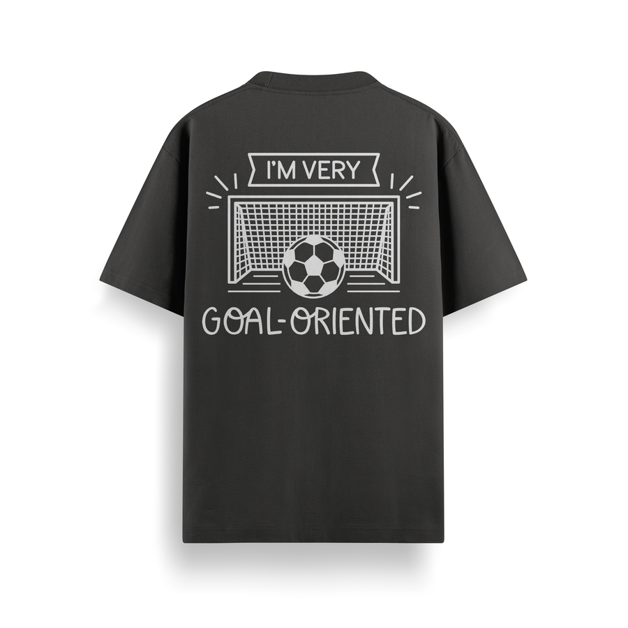 Goal Oriented Run Black Oversized 240 GSM Tee