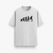 Football Evolution White Oversized 240 GSM Tee