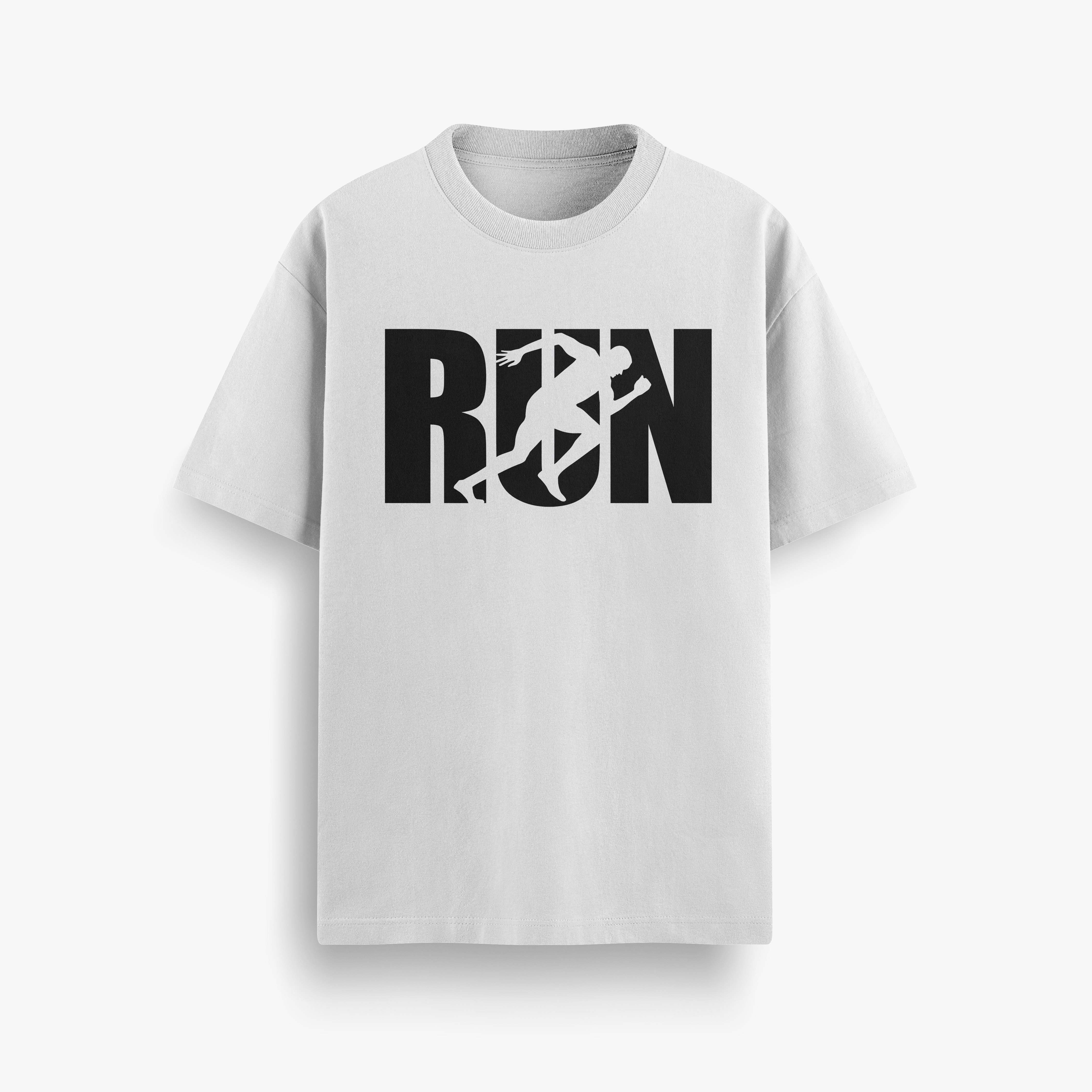 Goal Oriented Run White Oversized 240 GSM Tee