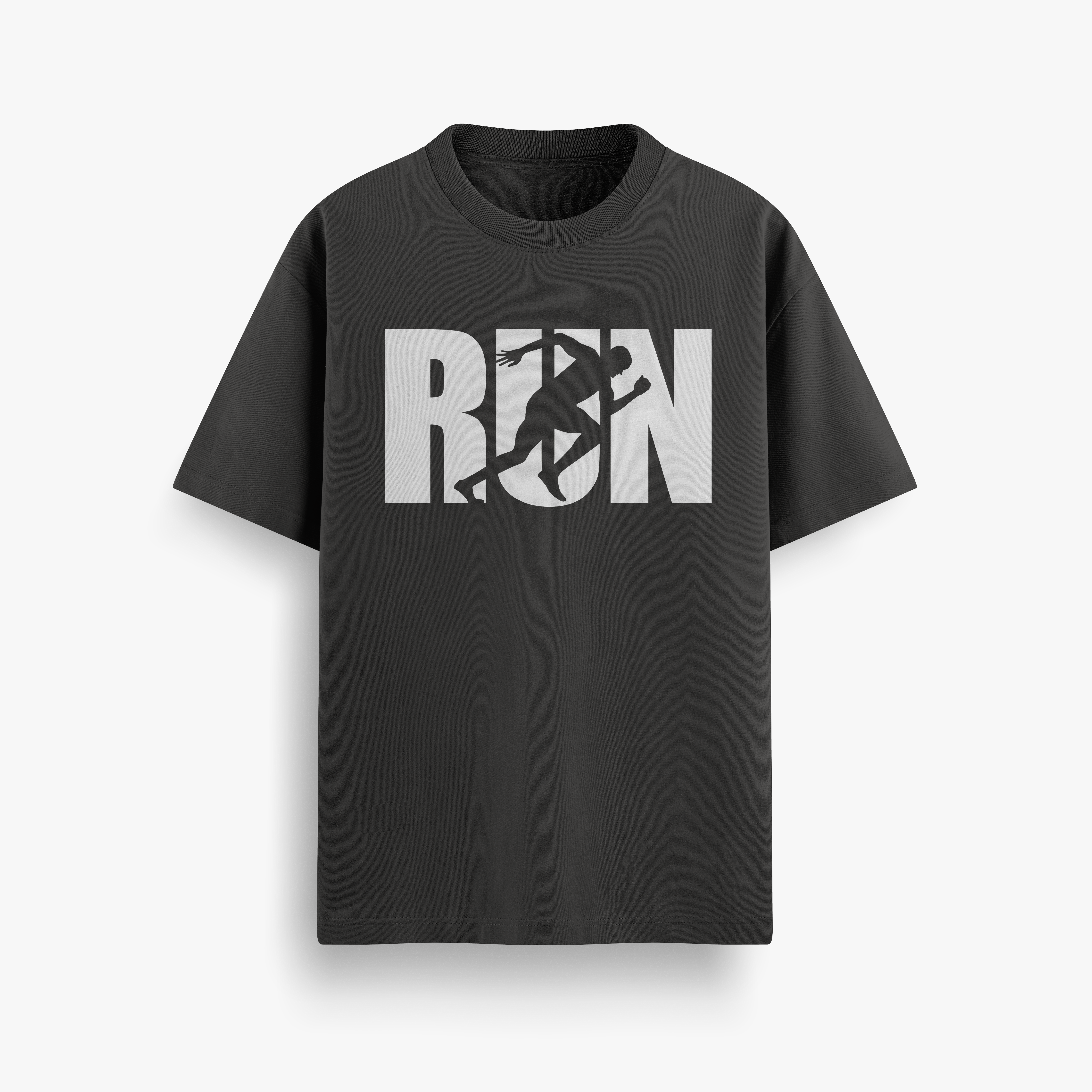 Goal Oriented Run Black Oversized 240 GSM Tee