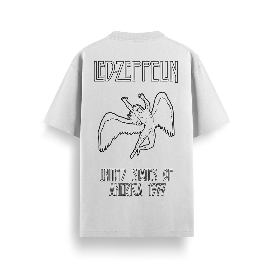 Led Zeppelin Angel Off-White Oversized 240 GSM Tee