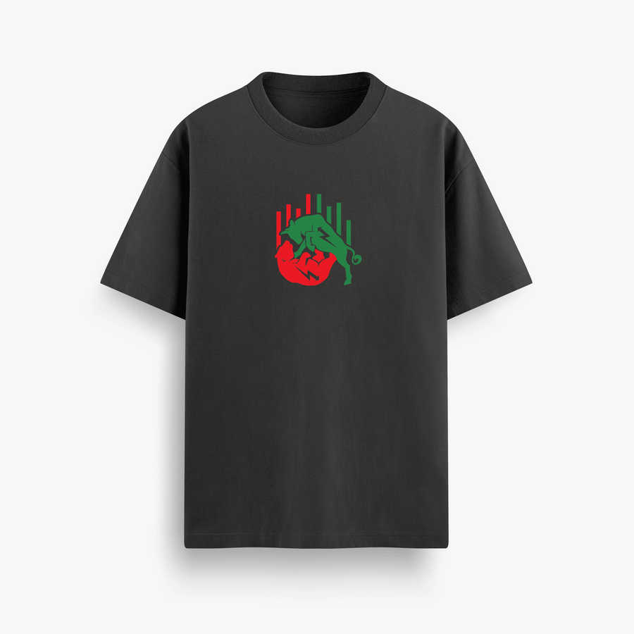 Forex Girlfriend Black Oversized 240 GSM Tee