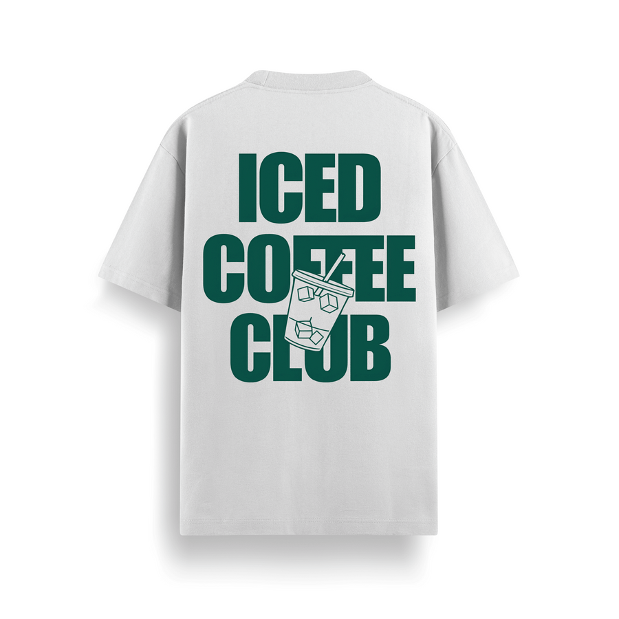 Iced Coffee Club Off White Oversized 240 GSM Tee