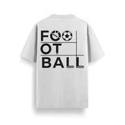 Football Evolution White Oversized 240 GSM Tee