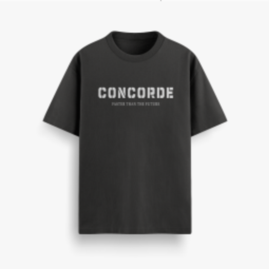 Concorde Black Oversized 240 GSM Tee