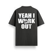 Workout Mode Black Oversized 240 GSM Tee