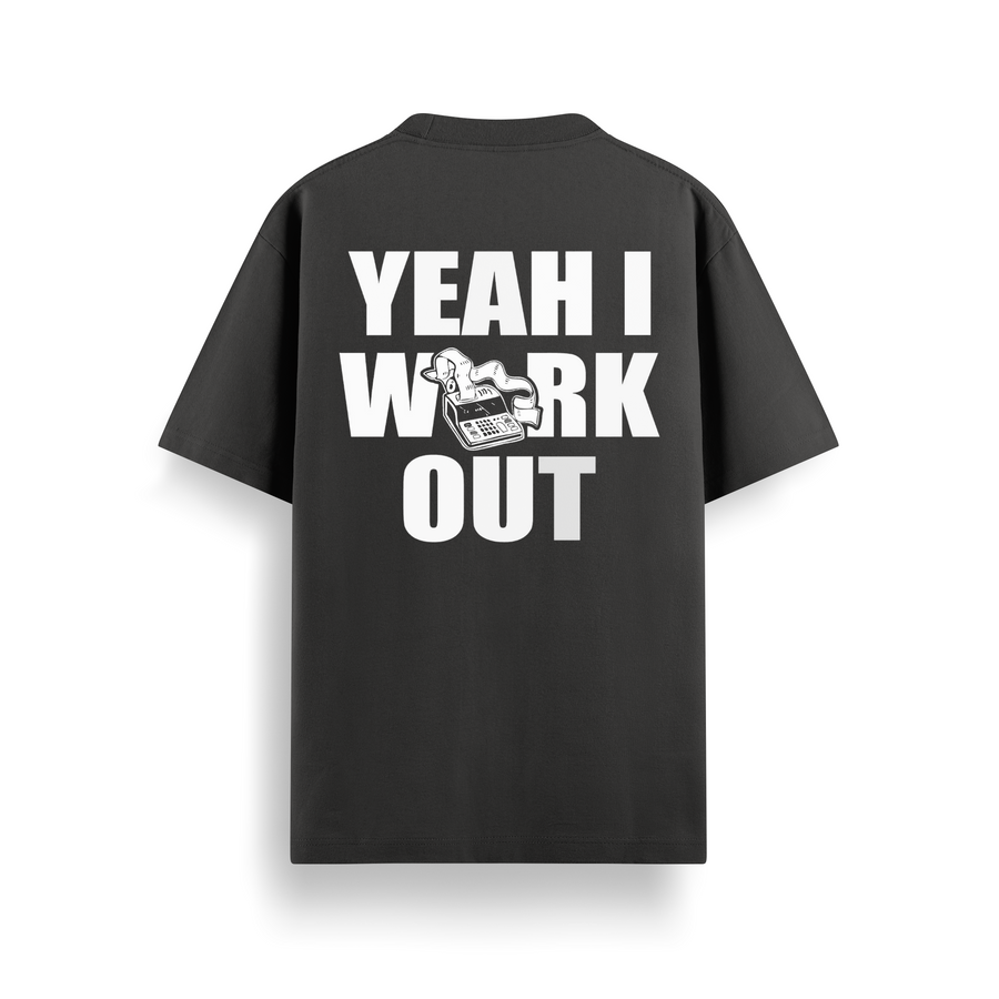 Workout Mode Black Oversized 240 GSM Tee