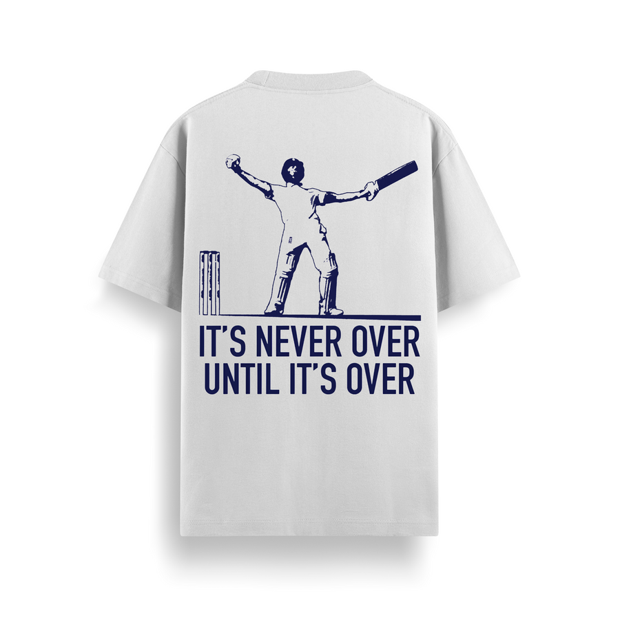 Never Over Off White Oversized 240 GSM Tee