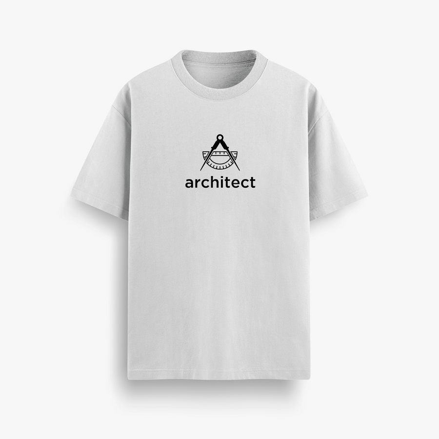 Architect Blueprint Off White Oversized 240 GSM Tee