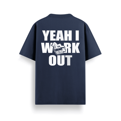 Workout Mode Navy Oversized 240 GSM Tee