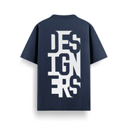 Design Error Navy Oversized 240 GSM Tee