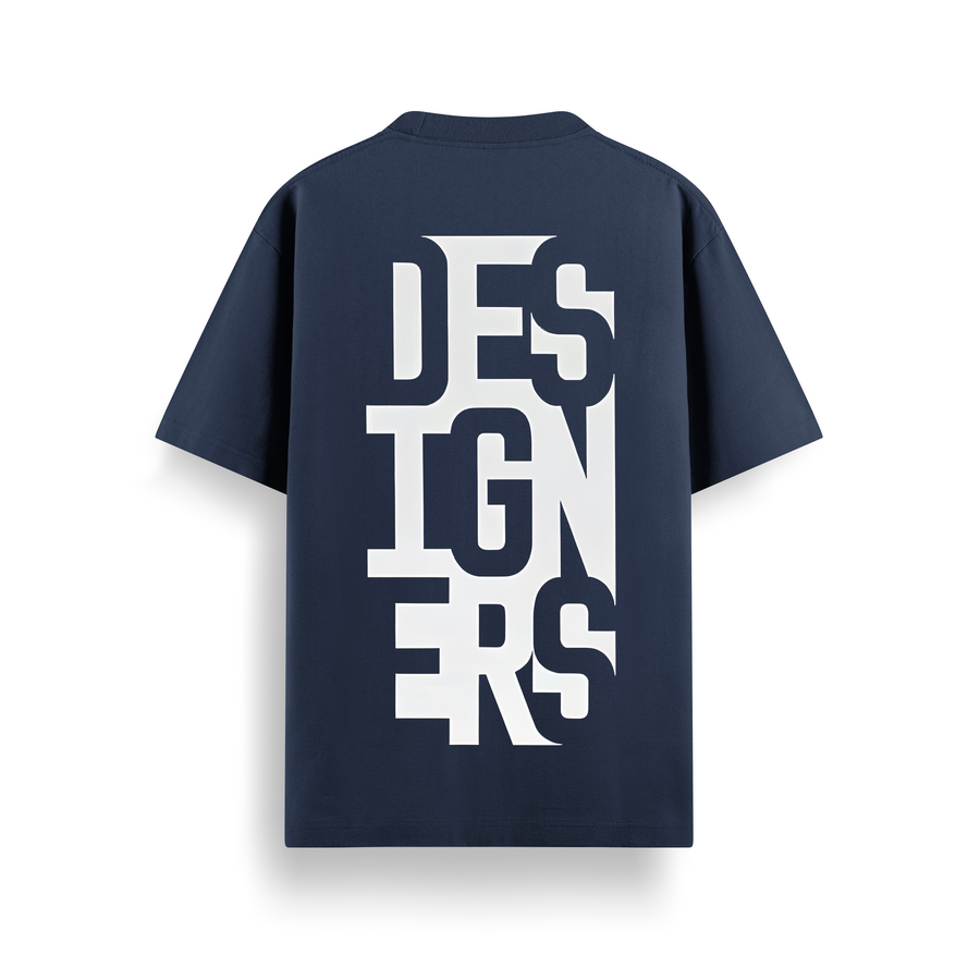 Design Error Navy Oversized 240 GSM Tee