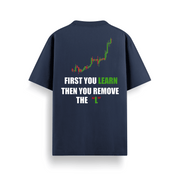 Learn & Earn Navy Oversized 240 GSM Tee