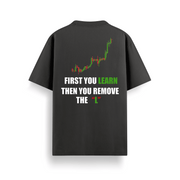 Learn & Earn Black Oversized 240 GSM Tee