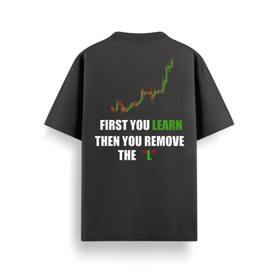 Learn & Earn Black Oversized 240 GSM Tee