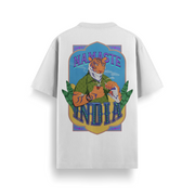 Namaste India Off White Oversized 240 GSM Tee