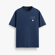 Coldplay Doodle Navy Oversized 240 GSM Tee