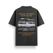 (Custom Name) Nabham Sparsham Deeptam Black Oversized 240 GSM Tee