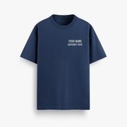 (Custom Name) Nabham Sparsham Deeptam Navy Oversized 240 GSM Tee