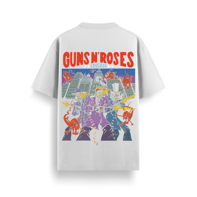 Guns N Roses Jungle Off White Oversized 240 GSM Tee