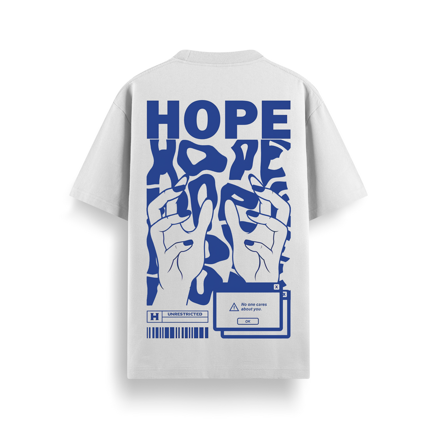 Hope Signal Off White Oversized 240 GSM Tee