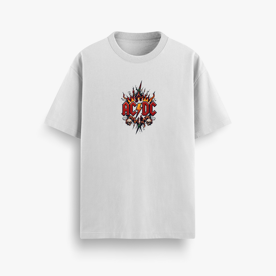 ACDC Rockstorm Off White Oversized 240 GSM Tee