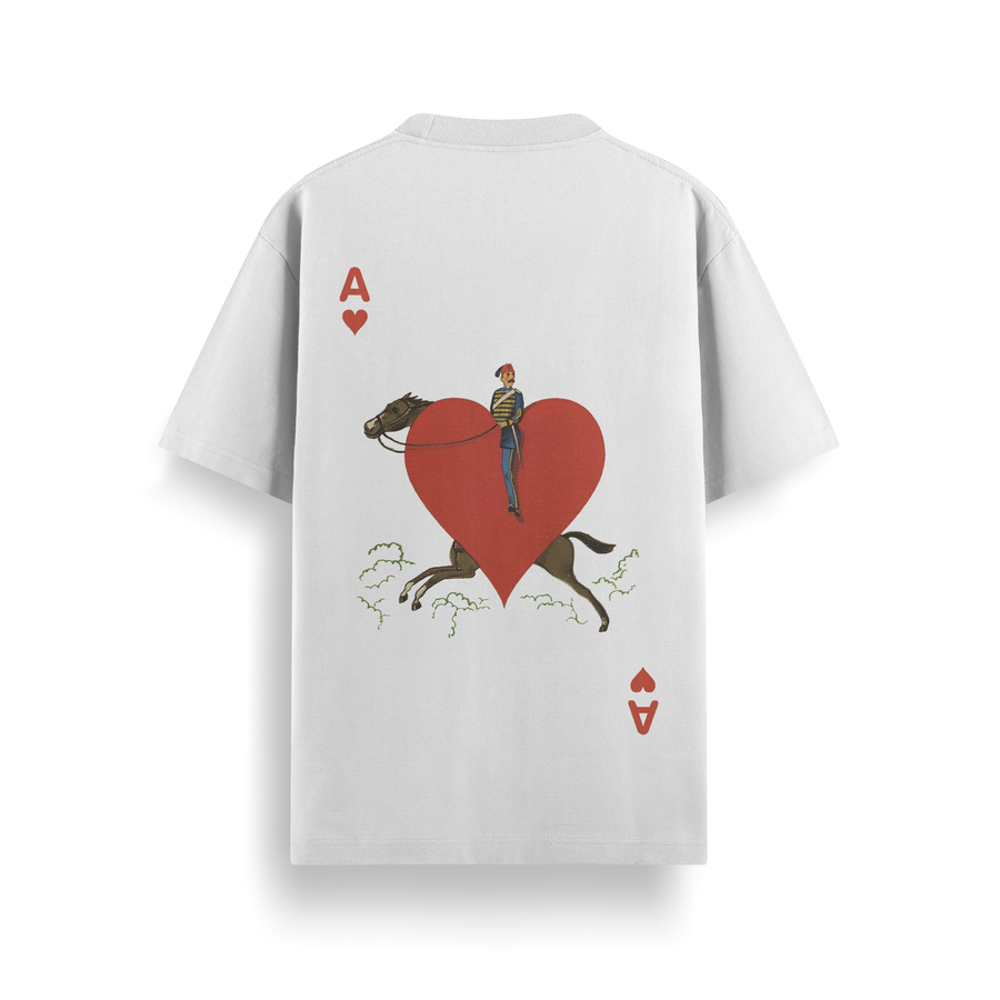 Ace Of Heart Off White Oversized 240 GSM Tee