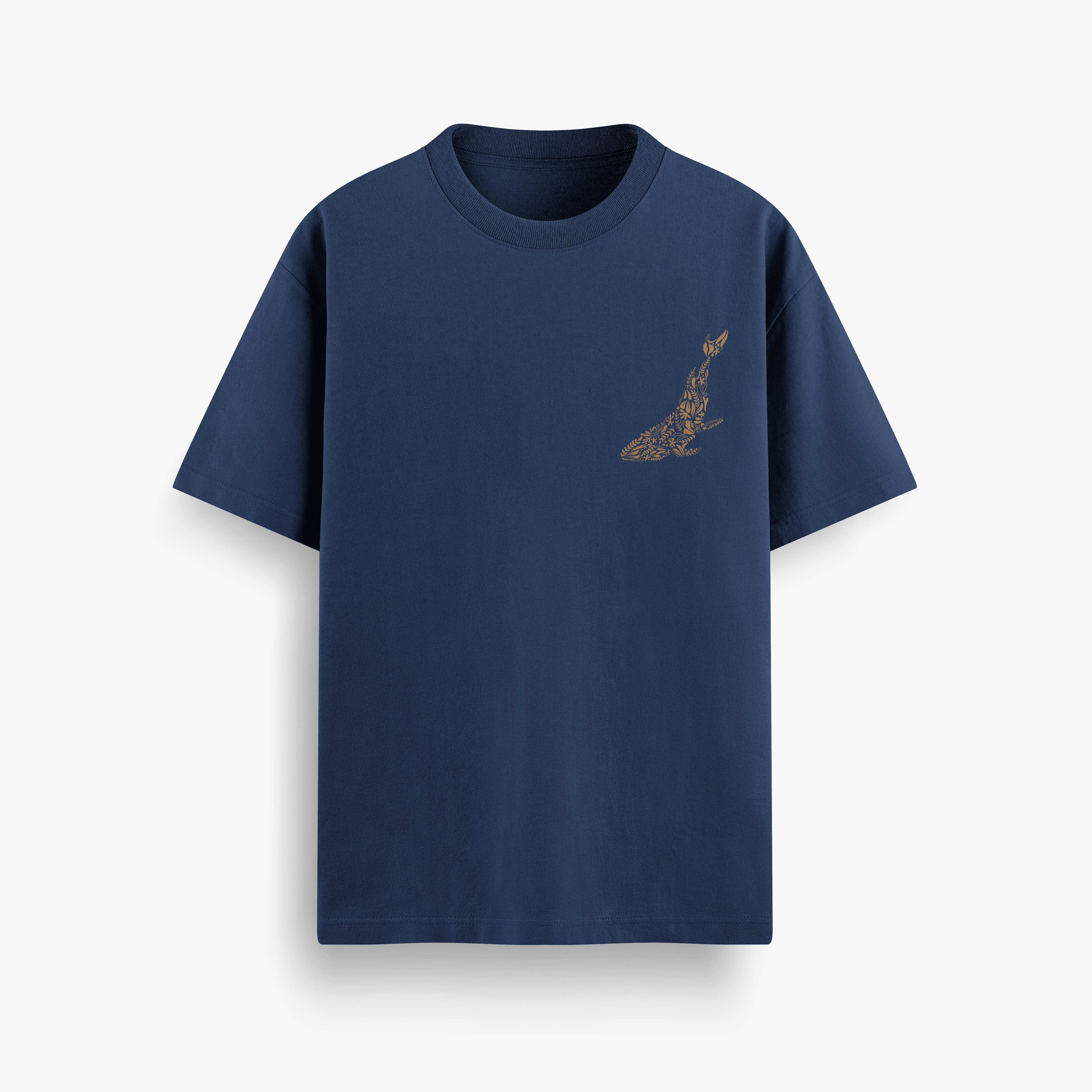 Koi in Waves Oversized 240 GSM Tee