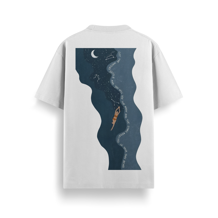 Star River Off White Oversized 240 GSM Tee