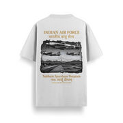 (Custom Name) Nabham Sparsham Deeptam Off White Oversized 240 GSM Tee