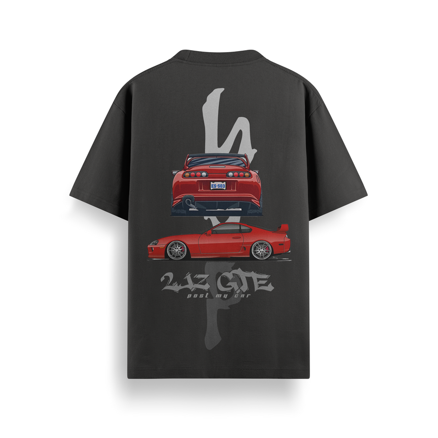 Supra 2JZ Legacy Black Oversized 240 GSM Tee