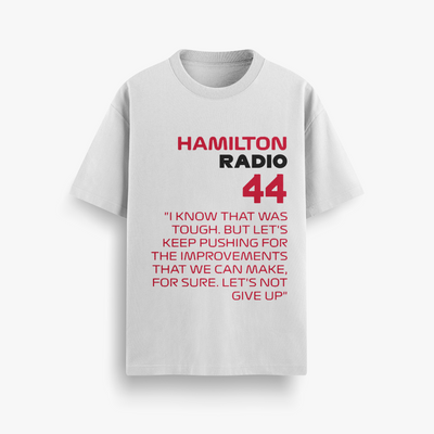 Hamilton Radio 44 Off White Oversized 240 GSM Tee