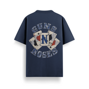 Guns N Roses Nightrain Navy Oversized 240 GSM Tee