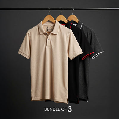 Bundle of 3 Polos (240 GSM)