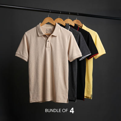 Bundle of 4 Polos (240 GSM)