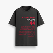 Hamilton Radio 44 Black Oversized 240 GSM Tee