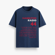 Hamilton Radio 44 Navy Oversized 240 GSM Tee
