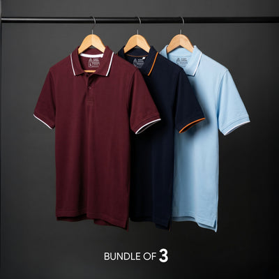 Bundle of 3 Polos (260 GSM)