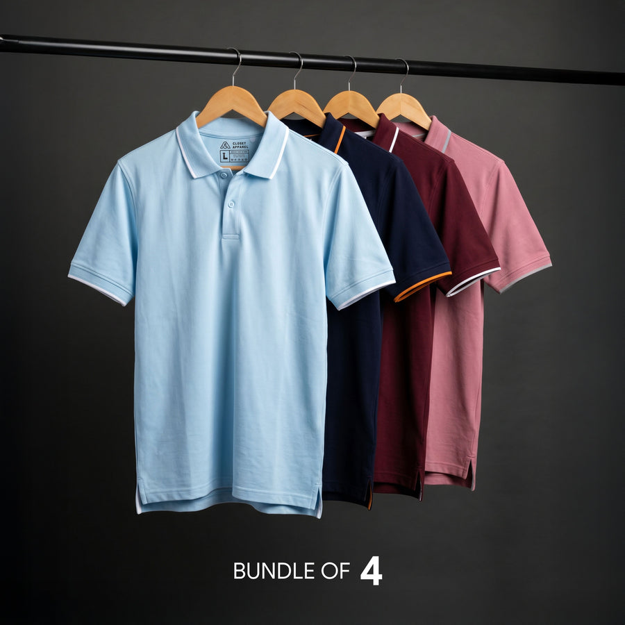 Bundle of 4 Polos (260 GSM)