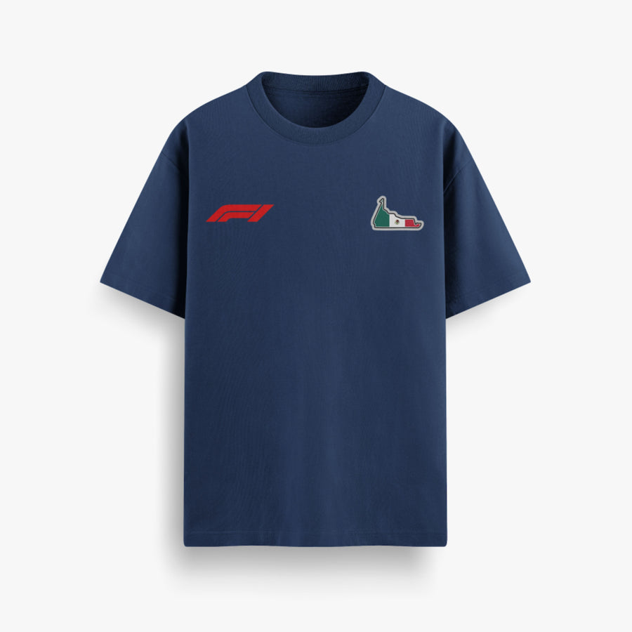 Mexico Grand Prix Navy Oversized 240 GSM Tee