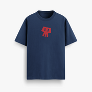 Rock N Roll Navy Oversized 240 GSM Tee