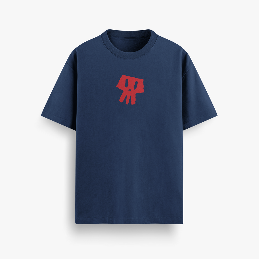 Rock N Roll Navy Oversized 240 GSM Tee