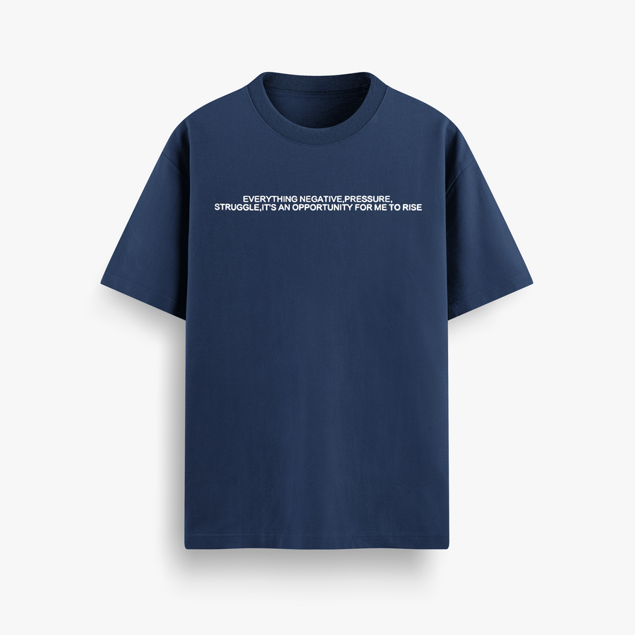 Follow Your Path Navy Oversized 240 GSM Tee