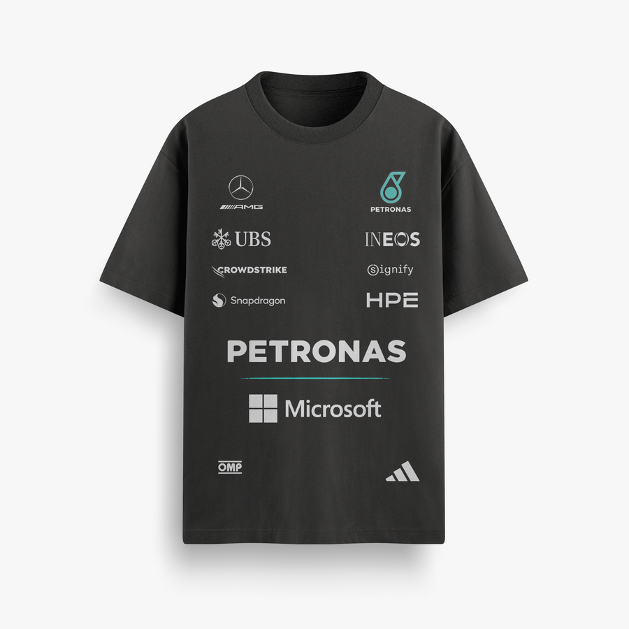 Mercedes Petronas Black Oversized 240 GSM Tee