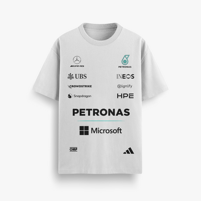 Mercedes Petronas Off White Oversized 240 GSM Tee